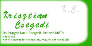 krisztian csegedi business card